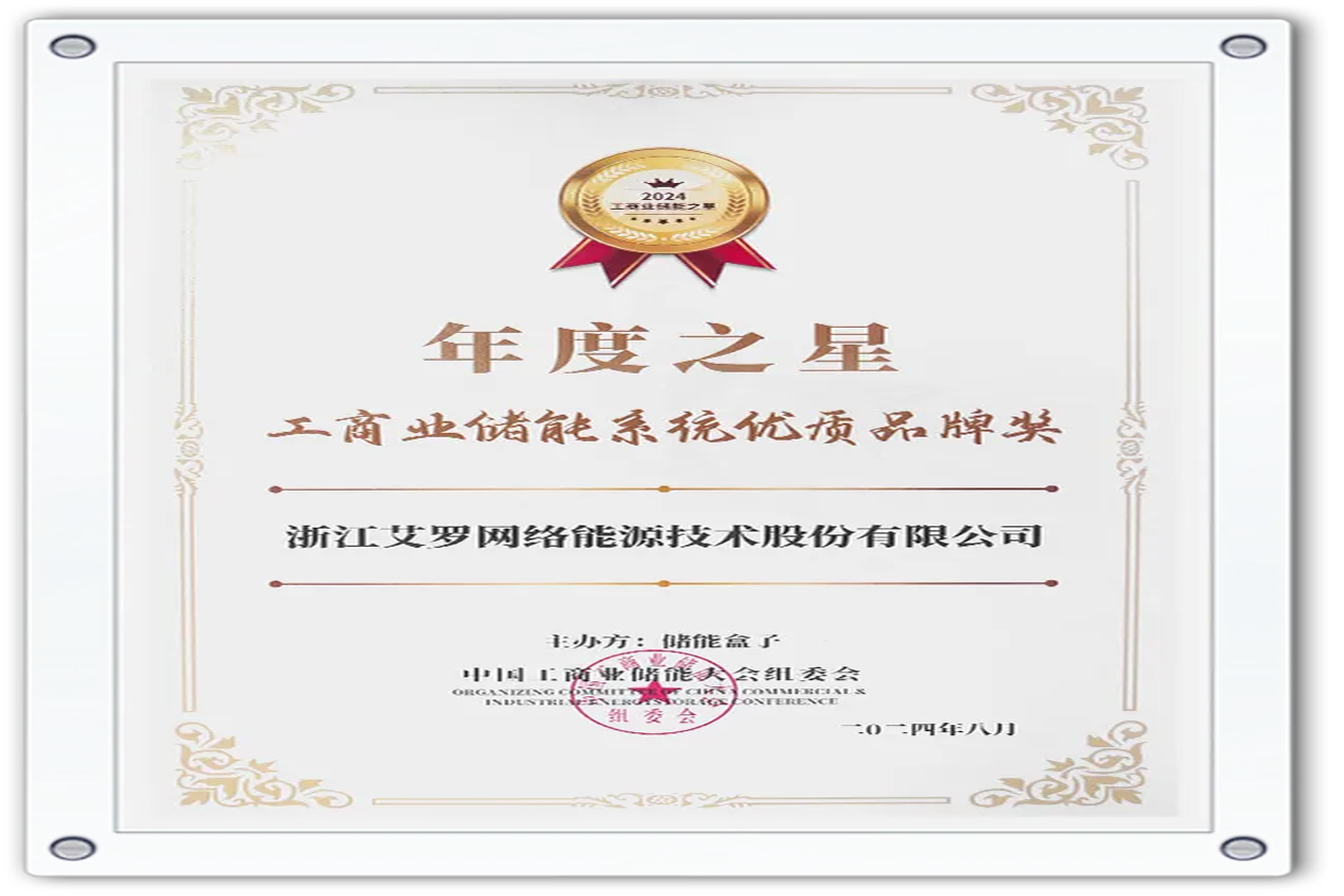 企业资讯 | 年度之星！DG视讯能源荣获“工商业储能系统优质品牌奖”！